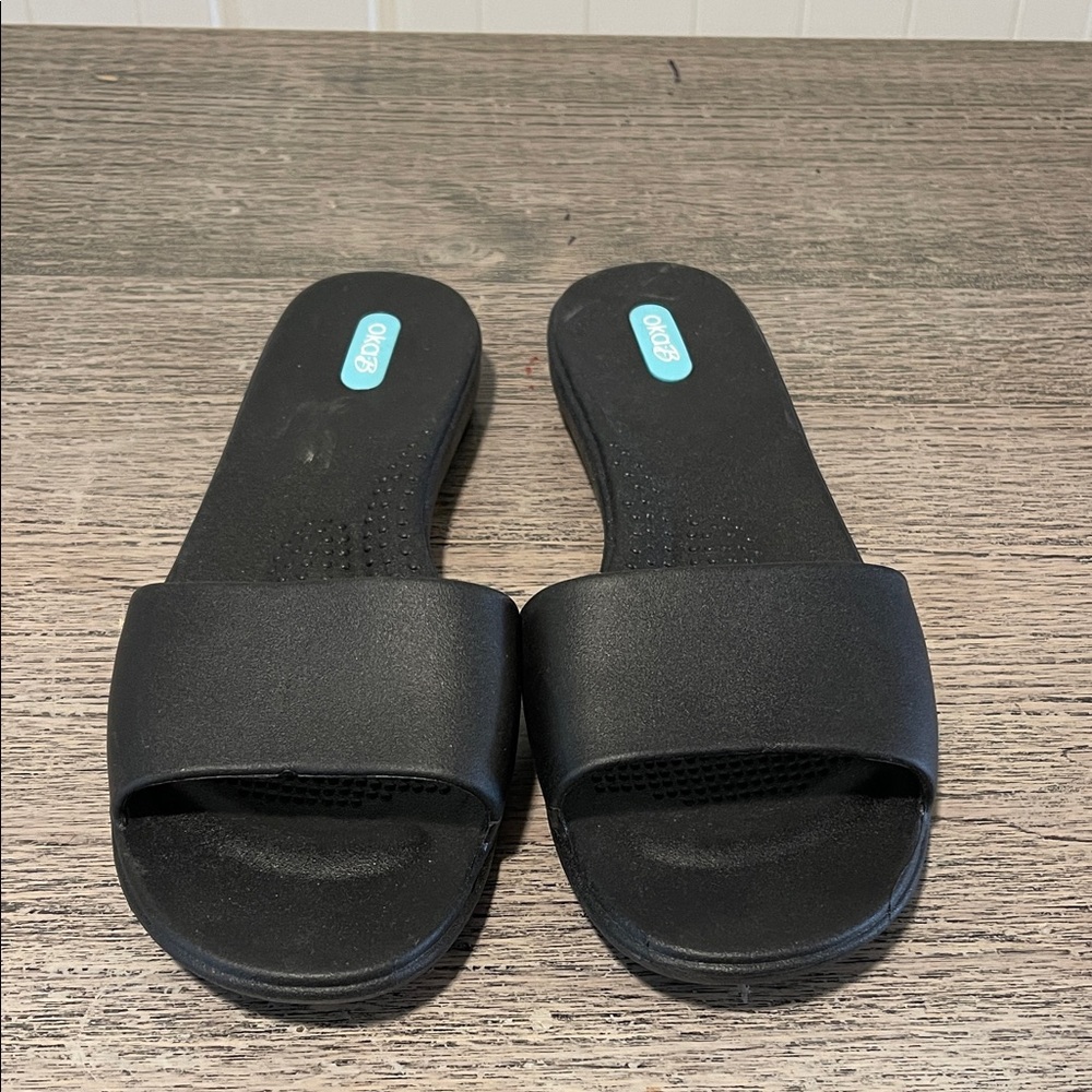 OKA B Grace Slide Sandals Black‎ Size L Women's 10/11